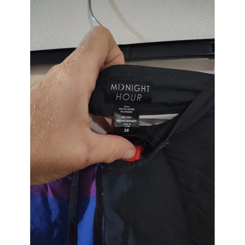 Midnight Hour Mens Rainbow Pride Split Board Shorts Black Swim‎ Trunks Size 36